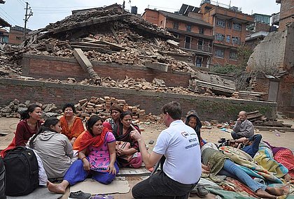 Durch das Erdbeben am 25. April 2015 starben 9.000 Menschen, mehr als 600.000 Häuser lagen in Trümmern (Foto: AWO International)