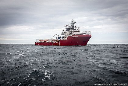 Das neue Rettungsschiff "Ocean Viking" ist auf dem Weg ins Mittelmeer. (Foto: Anthony Jean/SOS MEDITERRANEE)