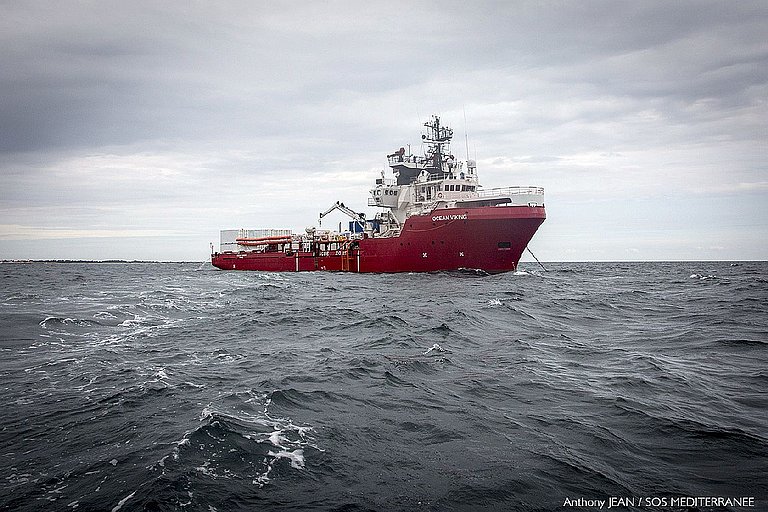 Das neue Rettungsschiff "Ocean Viking" ist auf dem Weg ins Mittelmeer. (Foto: Anthony Jean/SOS MEDITERRANEE)
