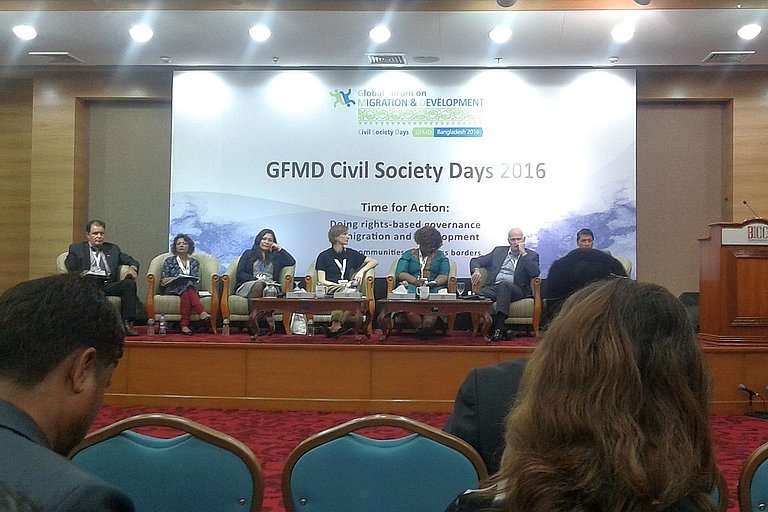 Im Vorfeld des GFMD fand eine zweitägige Veranstaltung, ausschließlich für Repräsentant*innen zivilgesellschaftlicher Organisationen, in Dhaka statt. 