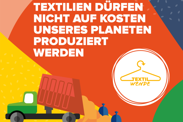 Die Kampagne #textilwende fordert eine nachhaltige Textilindustrie.